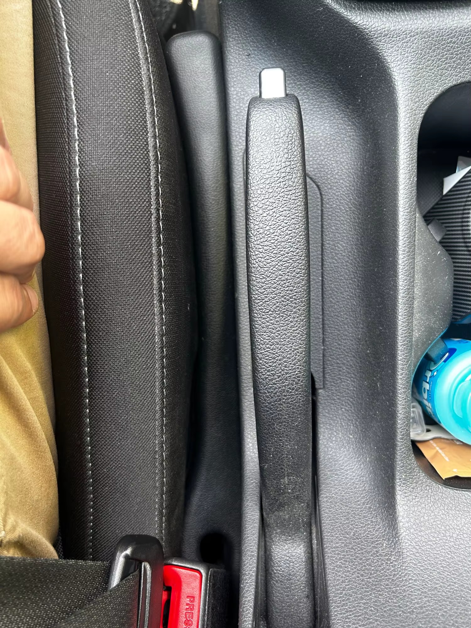 Black gap filler installed clean
